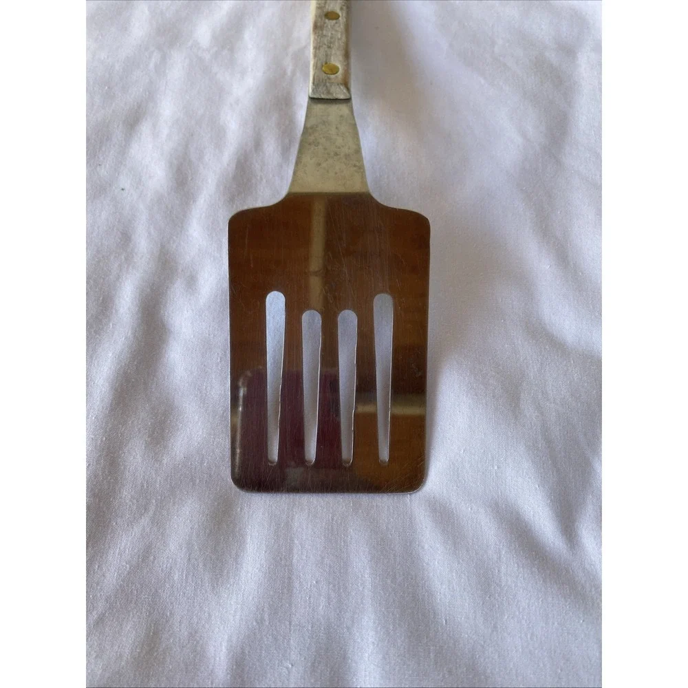 1970's Vintage Stanhome Stainless Steel Slotted Spoon & Vintage Flipper Lot of 2